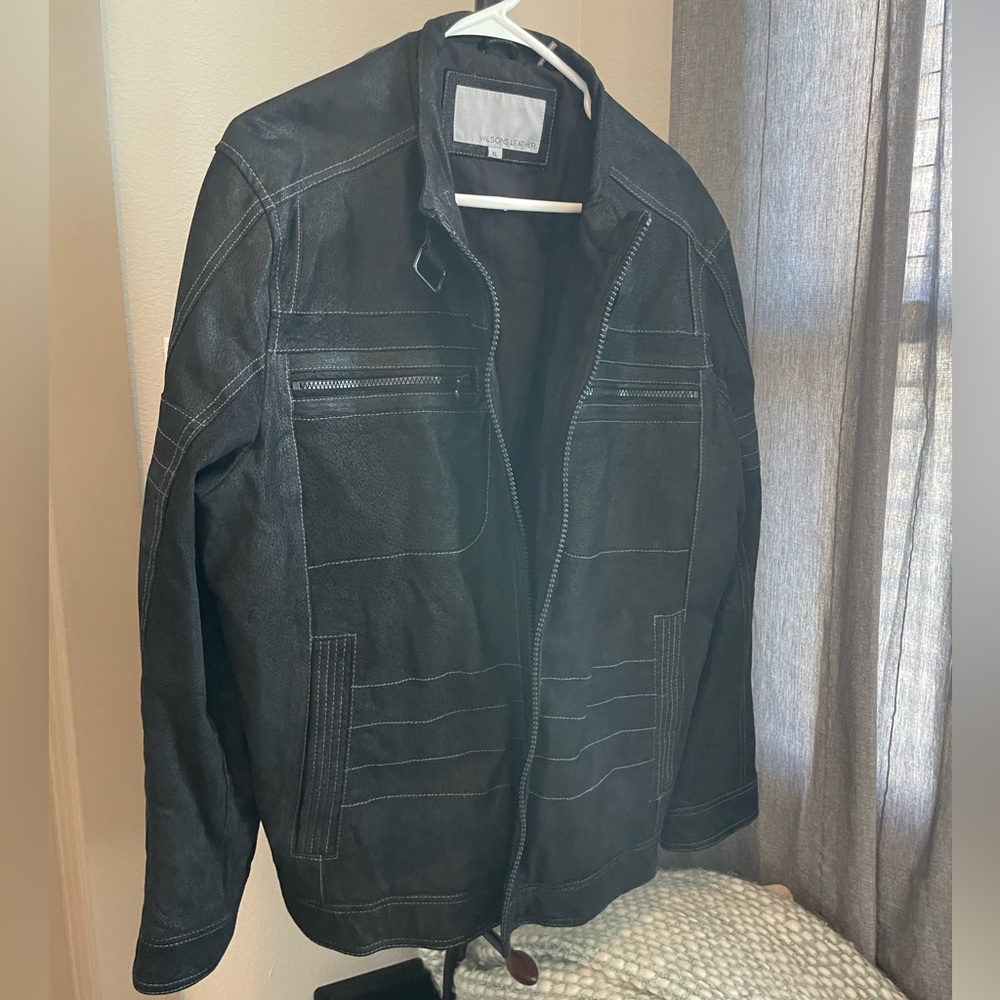 Wilsons Leather Lance Moto Leather Jacket